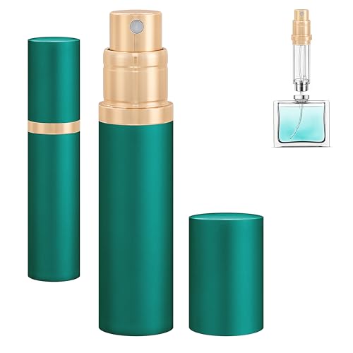 Travel Refillable Perfume Atomizer Bottle 5ml Leakproof Travel Perfume Refillable Bottle, Perfume Atomizer (Green) - color: Green