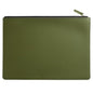 PU Leather A4 File Folder Zipper Document Holder Envelope Folder Case for Receipt Contract (Green) - color: Green