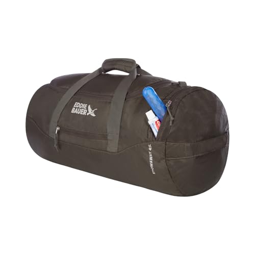 Eddie Bauer Stowaway Packable Duffel Bag | Travel | Foldable | Lightweight | Durable | Ripstop Polyester - color: Dark Forest