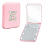 Preppy Birthday Gifts for 6 7 8 9 10 11 12 13 Year Old Girls, Cute Pearl Initial Compact Mirror with Lights Pink Small LED Pocket Makeup Mirror Teen Girls Trendy Stuff Travel Essentials (E) - color: E