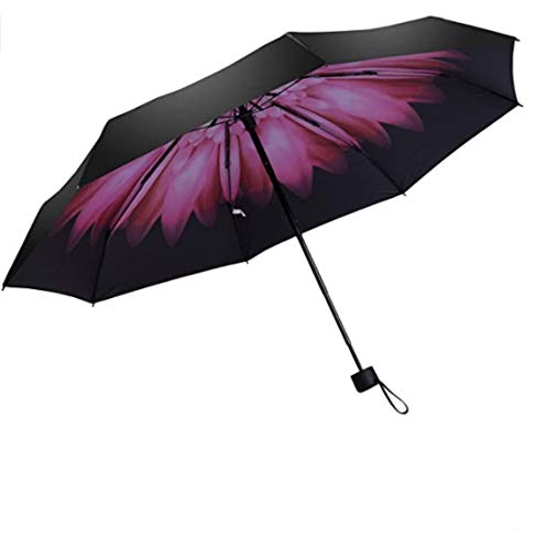 SY COMPACT Travel Umbrella - Lightweight Portable Mini Compact umbrellas-Factory outlet shop - color: Pink Flower