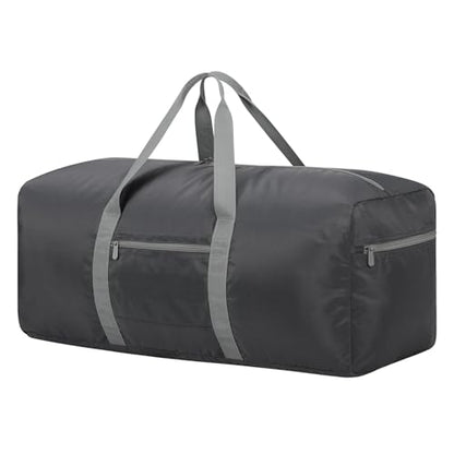 iFARADAY Foldable Duffle Bag for Travel - 75L Large Spare Travel Duffel Bag Lightweight with Trolley Sleeve - Grey - color: Grey