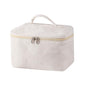 uekeboag White Shells Quilted Cotton Makeup Bag,Coquette Quilted Toiletry Bag for Women and Girls, Floral Coquette Organizer Bag, Aesthetic Travel Cosmetic Bags(White Shells Bag) - color: White Shells Bag