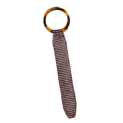 Munyee Hua Rhinestone Wine Bottle Holder Bag Reusable Tote Carrier Crystal Mesh Evening Purse with Ring Handle Gift Bags Carrier for Birthday Picnic Party Wedding (Brown Handle Brown Rhinestone) - color: Brown Handle Brown Rhinestone