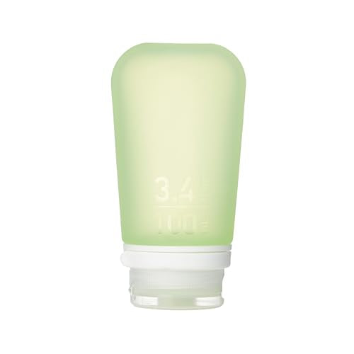 humangear GoToob+ (Large) | Refillable Silicone Travel Bottle | Locking Lid | Food-Safe Material | Green, Large (3.4 fl.oz.; 100ml) - color: Green, size: 3.4 Ounces