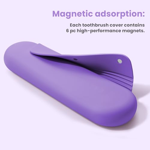 Silicone Electric Toothbrush Travel Case, Manual Toothbrush Travel Cover for Men and Women,Toothbrush Holder for Travel,Gym and More, Fits Most Manual and Electric Toothbrushes - Purple - color: Purple