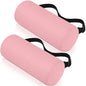 Wenqik 2 Pcs Lumbar Roll Support Pillow Low Back Lumbar Support Office Seat Cushion with Adjustable Strap and Washable Cover for Travel Gaming Chair Car Seat Pain Relief(Pink) - color: Pink
