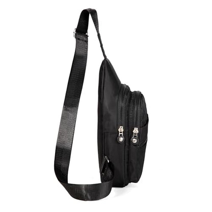 AOSTIHOT Crossbody Small Sling Backpack Sling Bag for Women, Chest Bag Daypack Crossbody for Travel Sport Running Hiking Dark Black - color: Dark Black