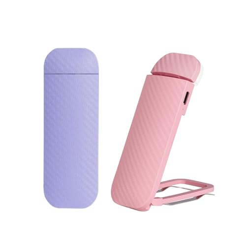 HEMONNKAM Book Reading Light, 2 Pack Rechargeable Clip on Booklight, Eye Caring 3 Color Temperatures & 5 Brightness Levels, Night Use for Bed, Long Lasting, Reading at Night in Bed, Purple+Pink - color: Purple+Pink