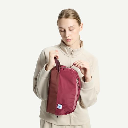 Travel Toiletry Bag For Women, 8L Large Packing Cube with Waterproof TPU Wet/Dry Compartment - color: Valkyrie Red, size: 8L