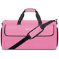 Carry On Garment Bag for Women, Durable Garment Duffle Bag for Travel with Shoes Compartment, Convertible & Foldable 2 in 1 Hanging Dress Weekender Suitcase Suit Travel Bag, Gifts for Women, Pink - color: Pink