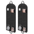 2 Pack 65" Long Garment Bags for Dress Travel Garment Bag with 4" Gusseted Wedding Dress Cover with 2 Mesh Pockets and 2 Carry Handles(Black) - size: 65" 2Pack