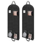 2 Pack 65" Long Garment Bags for Dress Travel Garment Bag with 4" Gusseted Wedding Dress Cover with 2 Mesh Pockets and 2 Carry Handles(Black) - size: 65" 2Pack