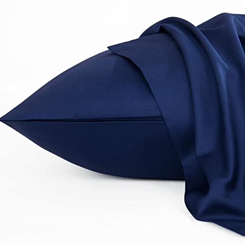 NTBAY Egyptian Cotton Toddler Pillowcases - Set of 2 - Travel Pillow Cases - 500 Thread Count Cotton 13x18 Pillow Covers - Envelope Closure Nursery Pillowcases, 13x18 Inches, Navy Blue - color: Navy Blue