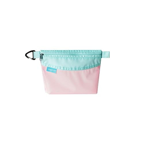 pack all Water-resistant Material Zipper Pouch, Mesh Zipper Bag for Storage, Travel, Office (Small, Pink) - color: Pink, size: Small