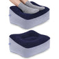 Inflatable Foot Rest, Carseat Inflatable Foot Rest Pillow, Airplanes Inflatable Foot Rest Cars, Travel Footrest Pillow for Home Office,Trains (Gray Splicing Navy Blue 2 Count), 14.5" L×11.8" W×7.9”H