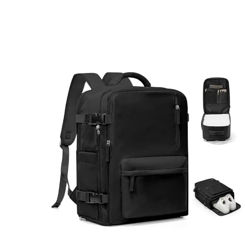 VGCUB Travel Backpack for Women Men for Spirit Airlines Personal Item Bag 18x14x8 Inches Laptop College Waterproof Carry on Flight Approved Work Backpack Mochila de Viaje,Black - color: Black, style: Small