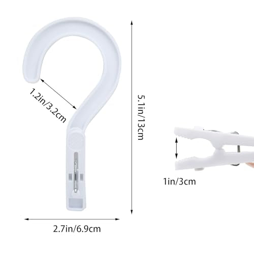 4Pcs Laundry Hooks with Clips, 5.2" Strong Plastic Single Clip Hangers, Portable Travel Clips for Hanging Socks Towels Boots and Dry Wet Clothes(Pink) - color: Pink