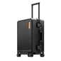 LEVEL8 Zipperless Carry On Suitcase Airline Approved with Aluminum Frame, Hard Shell Luggage with Spinner Wheels, Metal Travel Luggage with Double Tsa Locks, 20 Inch, Black - color: Black, size: Carry-On 20 Inch (Without Organizers)