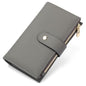 yiijay Women's Wallet RFID Blocking Leather Trifold Clutch Wallet Credit Card Holder Ladies Travel Wallet Purse with Pen Holder - color: 1Light Grey