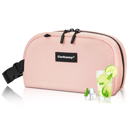 Cerbonny Freezable Lunch Bag, Mini Cooler Bag, Small Lunch Bag, Insulated Small Cooler Box with Ice Packs & Handle Buckle for School Work Travel,Pink - color: Pink