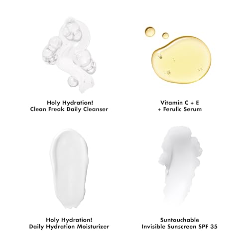 e.l.f. SKIN Wake the e.l.f. Up Skincare Kit, Travel-Size Hydrating Face Cleanser, Sunscreen, Moisturizer & Brightening Serum, Vegan & Cruelty-Free - style: Wake the e.l.f. Up Skincare Kit