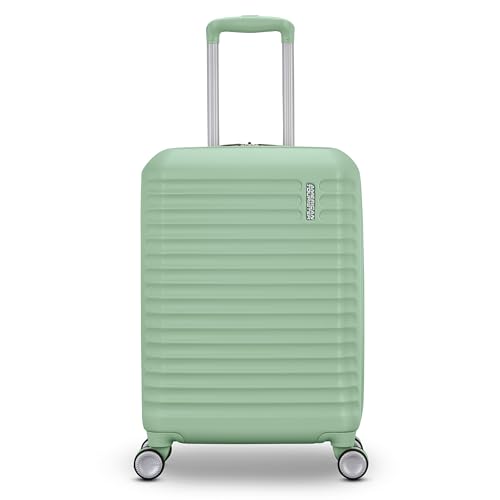 American Tourister Stratum 3.0 Carry-On Spinner, Airline Approved, Durable Hardside Luggage, Expands 1.5", RightHeight™ Adjustable Handle, Surreal Green - color: Surreal Green, size: Carry-On