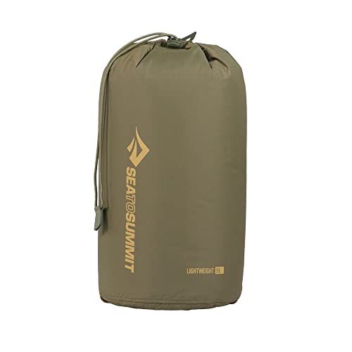 Sea to Summit Lightweight Stuff Sack, Durable Outdoor and Travel Storage - color: Olive Green, style: 5 Liter