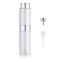 LISAPACK 8ML Atomizer Perfume Spray Bottle for Travel, Empty Refillable Cologne Dispenser, Portable Sprayer (Silver) - color: Silver