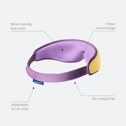 Ostrichpillow Eye Mask, Sleep Mask for Men Women 100% Blackout, No Pressure On Eyes, Soft & Breathable, Adjustable Fit, Travel Bag Included - color: Daydream