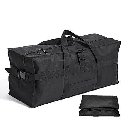 Travel Duffle Bag,Foldable Extra Large Duffel Bags,carry on Travel Bag For Men And Women Camping/Moving Boxes/Airplanes/Hospital/Tent (106 Liter, Black) - color: Long 106L