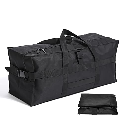 Travel Duffle Bag,Foldable Extra Large Duffel Bags,carry on Travel Bag For Men And Women Camping/Moving Boxes/Airplanes/Hospital/Tent (106 Liter, Black) - color: Long 106L