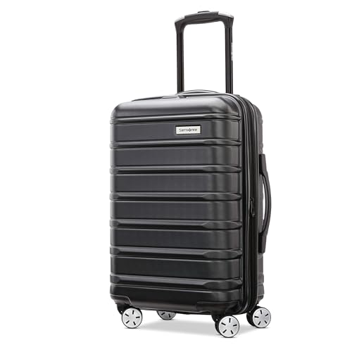 Omni 2 Airline Approved Carry-On Luggage – Stress-Free Size Meets 22x14x9" Requirements – For Fast Trips & Avoiding Baggage Fees – Dual 360° Spinner Wheels, USB Power Hub, Expands 1.5” – Black - color: Midnight Black, size: Carry-on Spinner