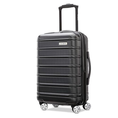 Omni 2 Airline Approved Carry-On Luggage – Stress-Free Size Meets 22x14x9" Requirements – For Fast Trips & Avoiding Baggage Fees – Dual 360° Spinner Wheels, USB Power Hub, Expands 1.5” – Black - color: Midnight Black, size: Carry-on Spinner