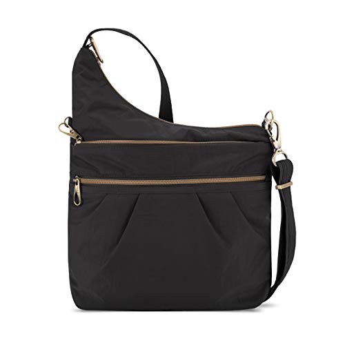Travelon Anti-Theft Signature 3 Compartment Crossbody Bag - color: Black