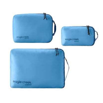 Eagle Creek Pack-It Isolate Cube Set - Packing Cubes for Stackable Storage - Convenient Top Handle - Easy Grab Zipper Pull - Blue Dawn - XS/S/M - 3 - color: Blue Dawn