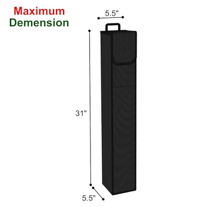 Christmas Wrapping Paper Storage Containers,30 Inch Gift Wrapping Organizer Storage,Fits 9 Standard Rolls of Wrapping Paper,600D Breathable Fabric, Square - color: Black-30in-1p