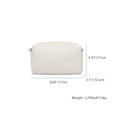 PU leather Organizer Bag Lightweight Cosmetic Bag with Ring Clasp Perfect Travel Makeup Bag for Women (French Oak/PU) - color: French Oak/PU
