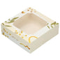 20 Pack Bakery Boxes with Window Small 6x6x2 inch for Cookie, Candy, Pastry, Brownie, Chiffon Cake, Tart, Pie, Waffle (Cream - Marigold) - color: Cream - Marigold
