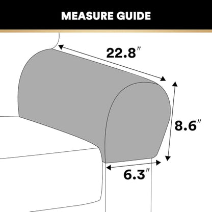 PrinceDeco 2 Pack Thick Velvet Stretch Armrest Covers for Chairs and Sofas Armchair Covers for Arms Couch Arm Covers Armrest Covers for Sofa Non Slip, Seagrass - color: Seagrass