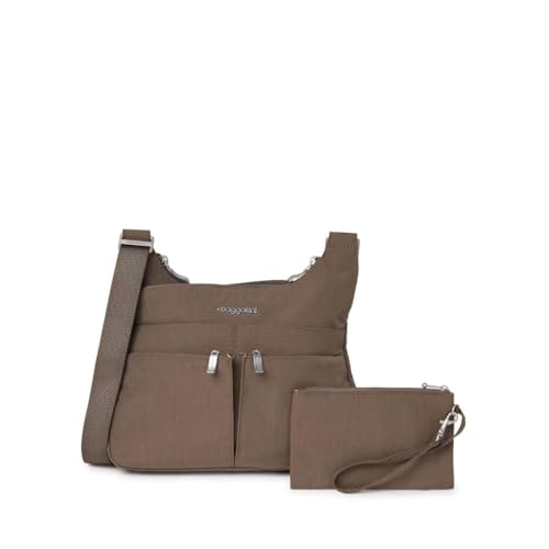 Baggallini Crossbody Travel Bag 11x8.5 Lightweight Water-resistant Nylon Handbag - color: Portobello