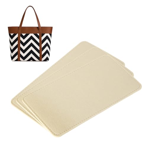 MECCANIXITY 3pcs Felt Base Shaper, 10.6 x 5.5 Inch Purse Base Shaper Tote Bottom Insert Purse Pads for the Bottom of Handbags Tote Bags Backpack Handbags Organizers, Beige - color: Beige, size: 10.6 x 5.5 Inch