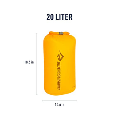 Sea to Summit Ultra-Sil Dry Bag, Ultralight Waterproof Dry Storage - color: Zinnia Yellow, style: 20 Liter