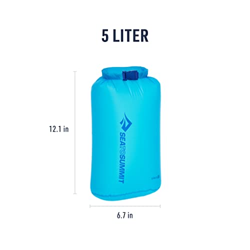 Sea to Summit Ultra-Sil Dry Bag, Ultralight Waterproof Dry Storage - color: Atoll Blue, style: 5 Liter