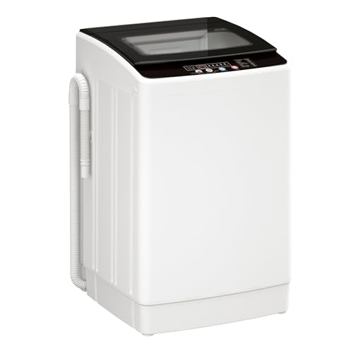 Auertech 35 lbs Washing Machine, Fully Automatic Portable Washer with LED Display, 12 Wash Cycles, 8 Water Levels, Large Capacity Washer and Spin Dryer Combo with Drain Pump for Apartment, Home - size: 35 lbs