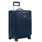Briggs & Riley 24 Inch Compact Checked Suitcase Luggage with Wheels - Zipperless Compression Expansion System, 360 Spinner, Flat Packing Interior, Accessible Front Pocket - Baseline Collection - Navy - color: Navy, size: 24" Compact Checked