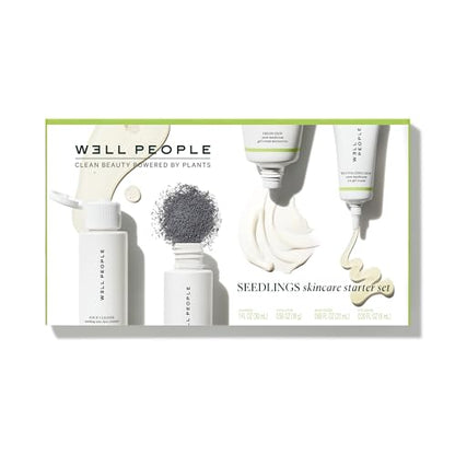 Well People Plant Power Skincare Starter Mini Set, Step-by-Step Skincare Kit For Cleansing, Hydrating, Exfoliating & Nourishing, Vegan & Cruelty-free - size: Travel Size