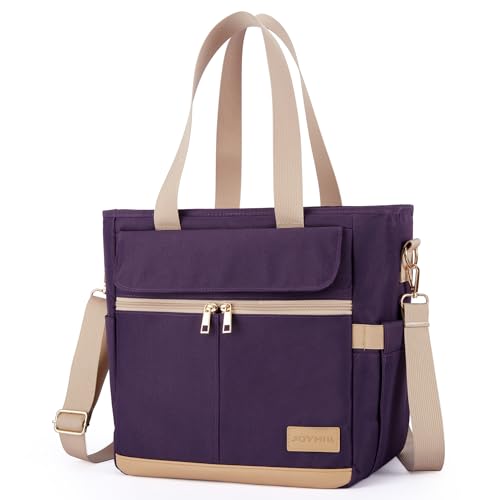 JOYHILL Lunch Bag for Woman, Leakproof Insulated Lunch Box with Shoulder Strap, Adult Reusable Lunch Cooler Tote Bags for Work Picnic Camping Beach (D-PURPLE) - color: D-purple