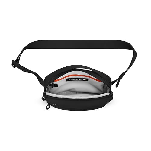 Sherpani Hyk, Small Sling Bag, 1L Belt Bag, Lightweight Travel Fanny Pack, Sling Crossbody Purse with RFID Blocking - color: Raven