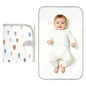 Mommy's Choice Portable Baby Changing Pad, Waterproof & Wipeable Diaper Changing Mat, Travel Essential for Newborn, Baby Boy Girl Registry Must-Haves, Cambiador de Bebé Portátil（Raindrops）